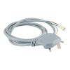 sparefixd Power Cable Wire & Plug 2 metres to Fit AEG Washing Machine