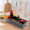 Farmoon 6 Pack Slim Storage Baskets, Grey Plastic Organizer Basket