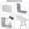 8 Ft Plastic Folding Table Lightweight Portable Table for Camping Picnic Party