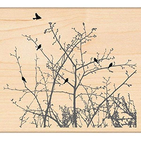 Penny Black 4271L Winter Ledge Wood Mounted Rubber Stamp