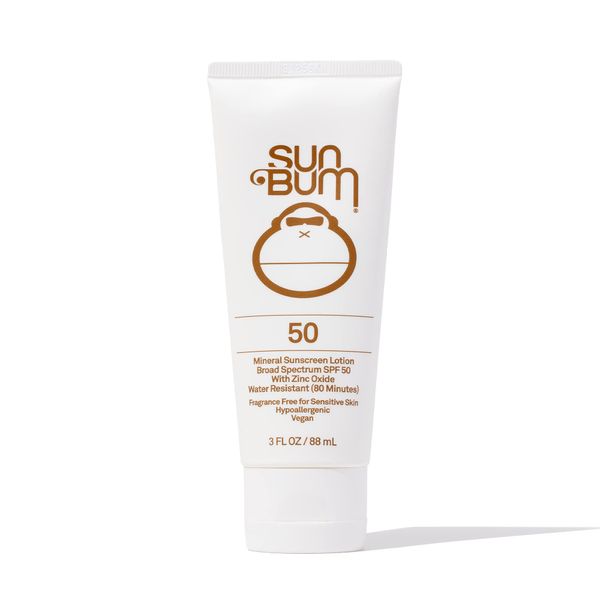 Sun Bum Mineral SPF 50 Sunscreen Lotion | Vegan and Hawaii 104 Reef Act Compliant (Octinoxate & Oxybenzone Free) Broad Spectrum Natural Sunscreen with UVA/UVB Protection | 3 oz