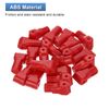 sourcing map 50pcs Peg Hook Locks, 4mm Pegboard Display Hook Stop Locks to Secure Cargo(Red)