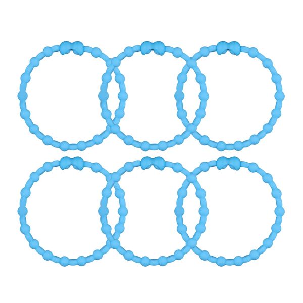 Pastel Blue PRO Hair Ties: Easy Release Adjustable for Every Hair Type PACK OF 6