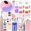 Acrylic Nail Kit with Drill & U V Light - Complete Starter Set for Beginners With Everything (Red)