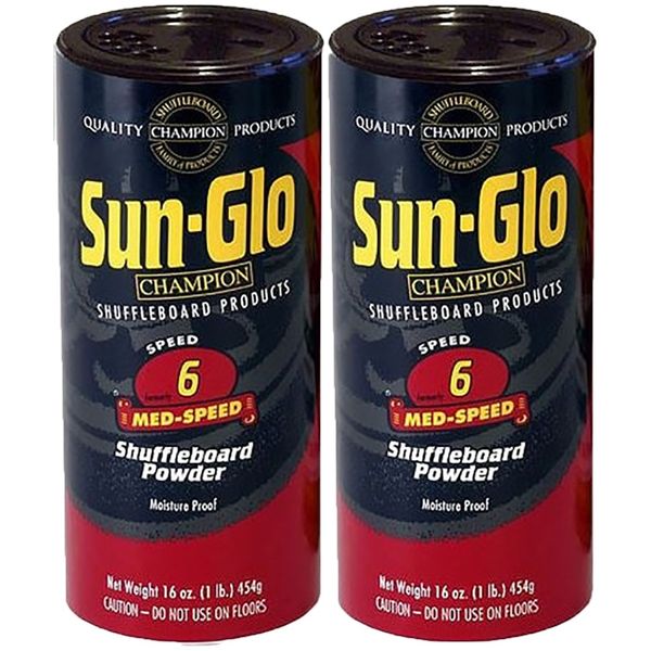 Twin Pack of Sun-Glo #6 Speed Shuffleboard Powder Wax