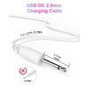 2.7Ft USB DC Charging Cable 2.5mm DC Charger Cord Fast Charging Replacement Cable - 3 Pack