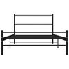 SKM Black Metal Bed Frame 100 × 200 cm Black