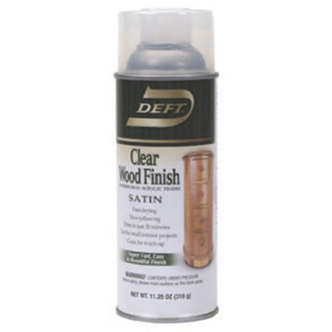Deft Interior Water-Based Clear Wood Finish Satin Spray, 11.25-Ounce Aerosol