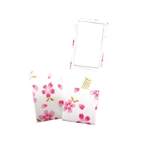 Maeda Sozo Spring Iro (Cherry Blossom) Toothpick Holder with Mirror Size: Approx. H 2.8 x W 1.8 inches (7 x 4.5 cm)