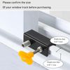4 Pack Window Locks, Sliding Window Locks for Horizontal & Vertical Sliding Windows, Adjustable Security Window Lock with Key Sets for Patio Office Bedroom (Black)