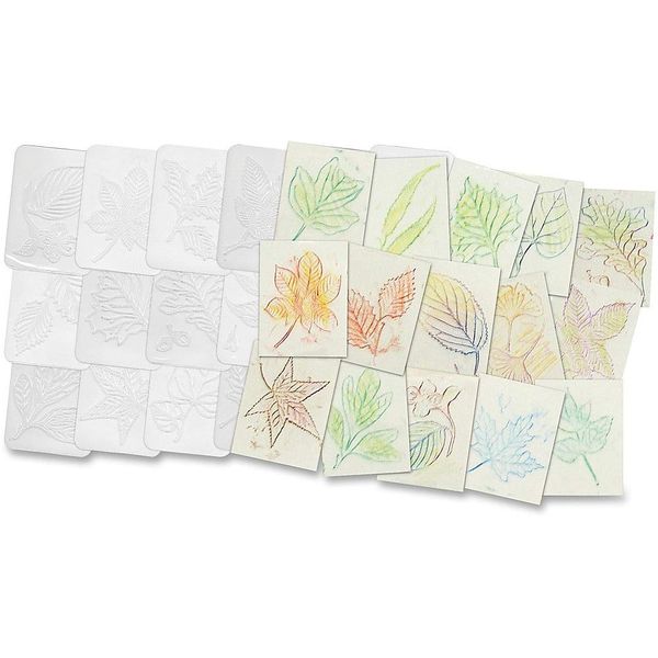 Roylco R5815 Leaf Rubbing Plates, Multicolor
