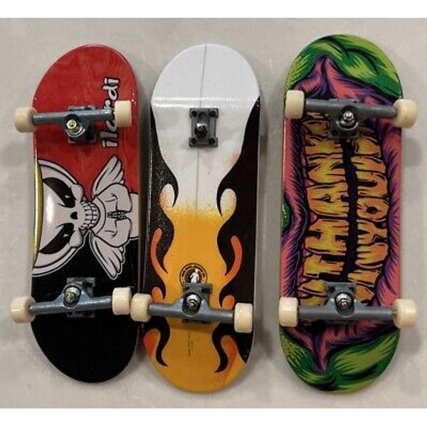 Tech Deck Fingerboard Toy Miniature Skateboard Lot of 3 Preowned See Images