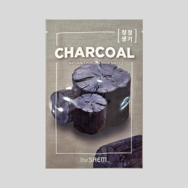 The Saem Natural Charcoal Mask Sheet 20 sheets 1 pack per day