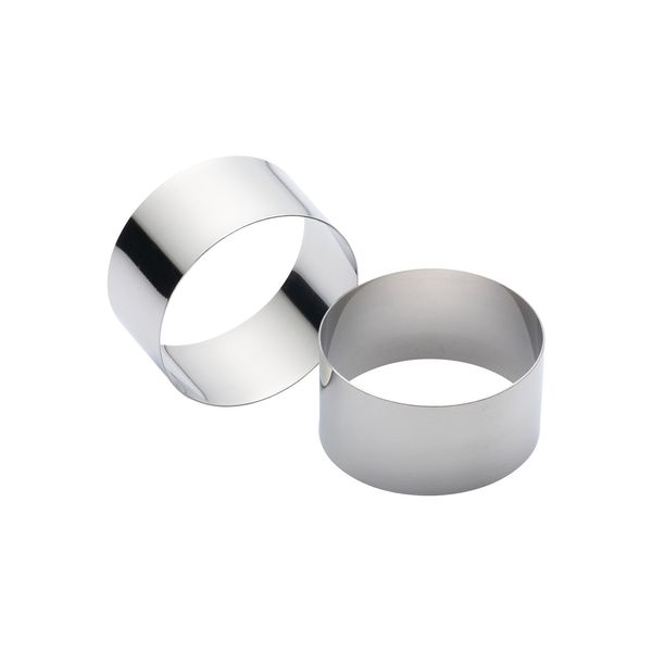 KitchenCraft Stainless Steel Cooking Rings, 7 x 3.5 cm (Set of 2)