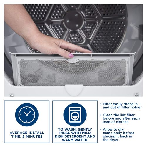 GE Appliances Dryer Lint Filter Screen, Genuine Original Equipment Manufacturer (OEM) Part, WE03X23881