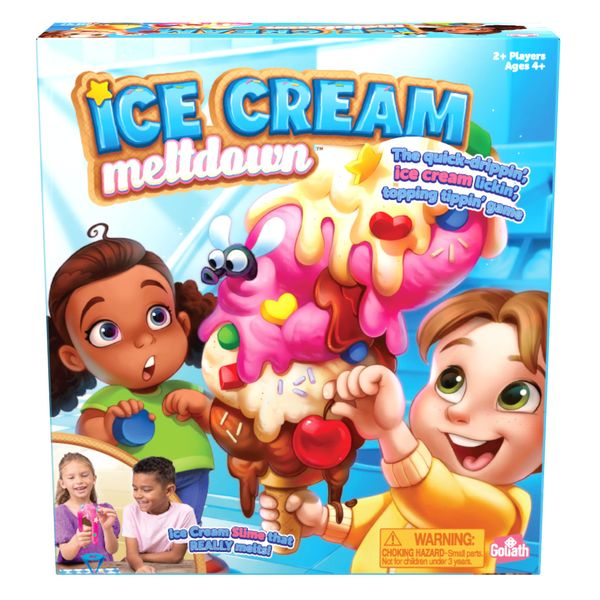 Goliath Ice Cream Meltdown Game - Be First to Get Your Treats on The Ice Cream Cone Before It Melts! Slime Game - Ages 4 and Up, 2+ Players