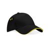 Beechfield B15c Ultimate 5 Panel Cap - Sandwich Peak - French Navy/Classic Red