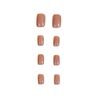 Khaki 4pcs Long Square Plain Nail Tip & 1 Nail File & 1 Sheet Tape