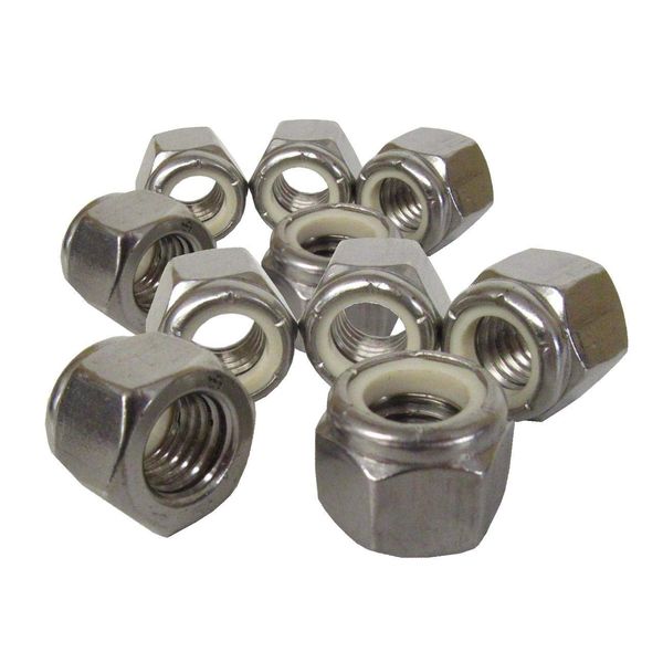 5 x Nylon Insert 3/8'' Steel Imperial UNF Locking Nuts,