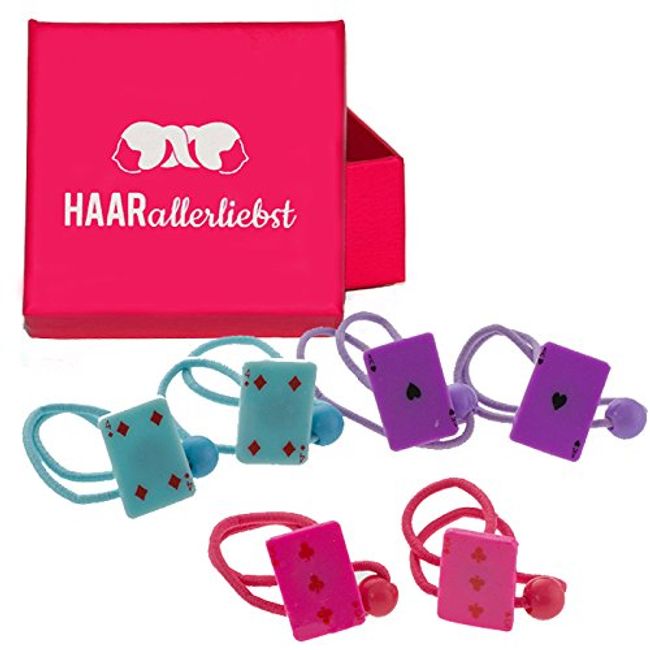 Çocuklar için saç lastiği saç süsü set Oyun pembe Box von Haarallerliebst