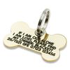 REINFORCED deeply engraved solid brass Bone dog tag