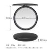 Magnifying Glass, 10x, Compact Mirror, Black, Double-Sided, 2-Way, Hand Mirror, Foldable, Tabletop, Makeup Mirror, Round