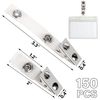 Happy Trees 150pc Metal Badge Clips with Strap Clear ID Strap Clip Adapter