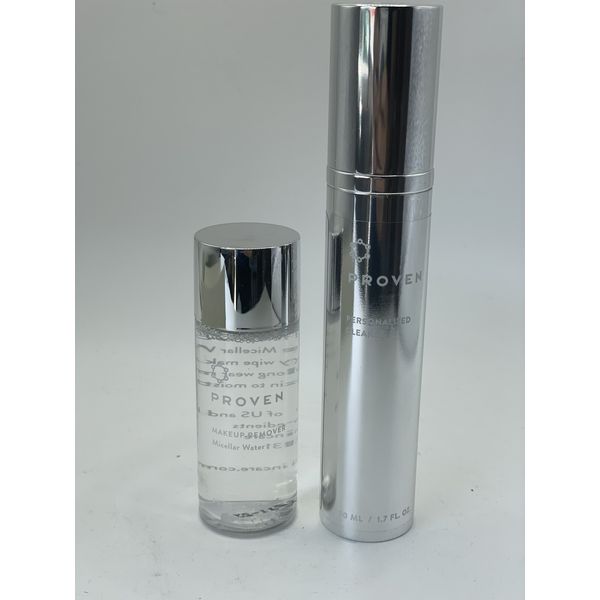 PROVEN 2 Step Skincare Set: Personalized Cleanser And MakeUp  Remover  New!