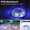 8Pack Led Multicolor Solar Deck Lights Outdoor Dock Driveway Lights for Sidewalk