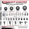 Tool Box Caster Wheel Set – 3.5 Inch Black Polyurethane Swivel Casters – SCC