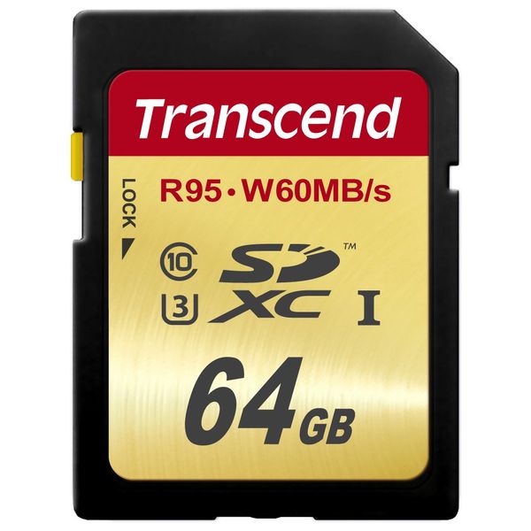 Transcend 64GB SDXC/SDHC USH-I U3 Memory Card
