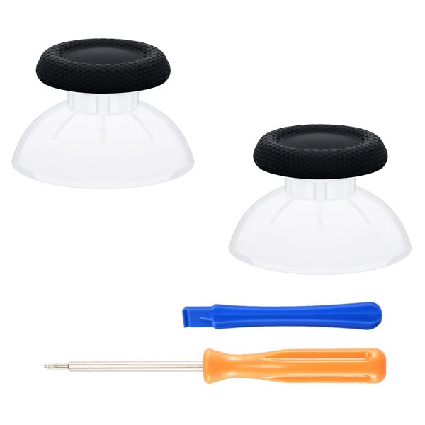 eXtremeRate Replacement Thumb Stick for PS5 Controller (Transparent Material), Analog Stick for PS4 Controller, Custom Joystick for PS4 All Model Controller, Controller Not Included