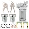 Chrome Ignition Key Switch Cylinder & Door Lock Pair Set W/ Keys for GM