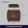 Circulon Nonstick Bakeware Nonstick Baking Pan / Nonstick Cake Pan, Square - 9 Inch, Brown