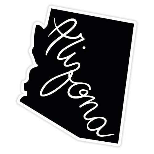 Arizona State Shape - 12" Vinyl Sticker Waterproof Decal