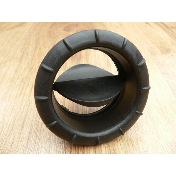 Black truma air flow outlet vent with adjustable throttle for 65mm pipe