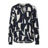 STREET ONE Women's Viscose Blouse, Deep Blue, 34, Deep Blue