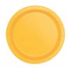 7" Round Dessert Plates | Sunflower Yellow Color Theme | 20ct
