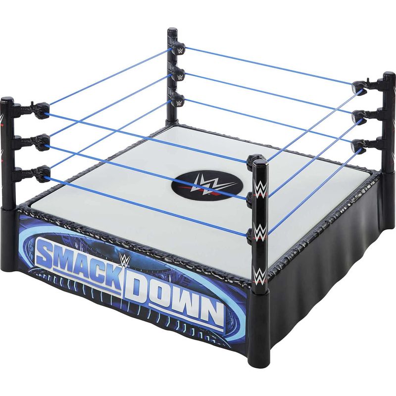 WWE Superstar Ring (14-in) with Spring-Loaded Mat & Real Flex Ropes for ...