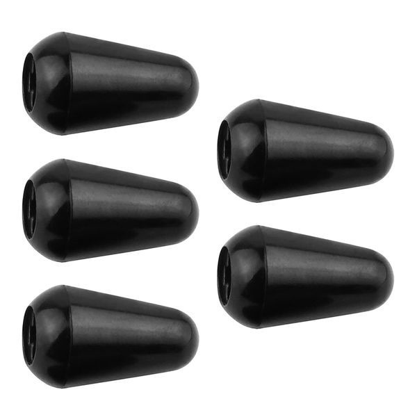 5Pcs 3/5 Way Toggle Tip Knobs Switch Tips Guitar Pickup Selector Switch Cap Electric Guitar Replacement Parts Plastic Guitar Switch Tip Metal Screw On