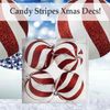 VFM - Red & White Stripe 8cm Baubles Candy Cane (4 Pack) - Christmas Tree Decorations