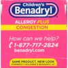 Childrens Benadryl Allergy Plus Congestion Grape Flavored Liquid 4 fl oz. Box - 24 per case.