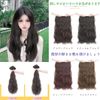 LS Fer Wig Extension Collar Wig, One-touch Wig, Long Curl, Women's Hair Volume, Increases Volume, Easy to Wear, Detachable Clip, Set of 3, Wig (17.7 - 17.7 inches (45 cm), Light Brown)