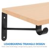 Heavy Duty Wall Mounted Closet Shelf & Rod Brackets - 4 Pcs, Black