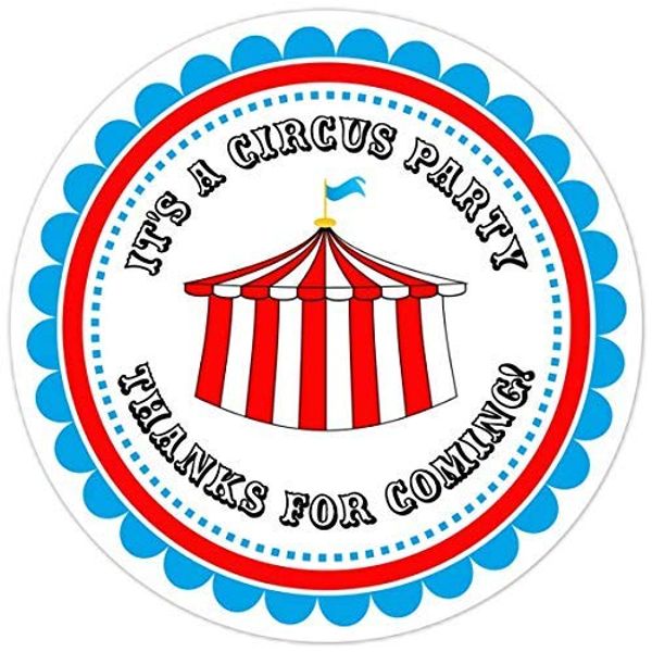 36 Circus Tent Party Stickers 2.5 inch