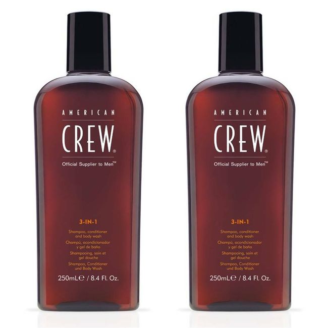 American Crew 3 in 1 Shampoo, Conditioner & Body Wash 8.4 oz (Pack of 2)