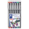 Staedler-Mars LTD Pigment Liner, Pack of 6, One Size