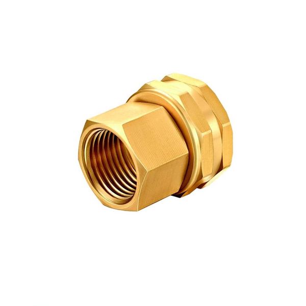 BRASS 3/4" GHT Female to 1/2" NPT Female Garden Hose  Fitting Swivel Adaptor