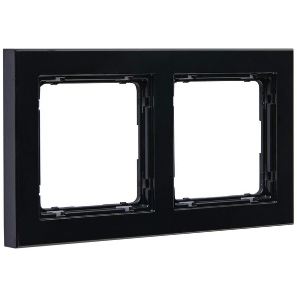 MK (ELECTRIC) Echo 2G Glossy Black Finish Modular Frame, White