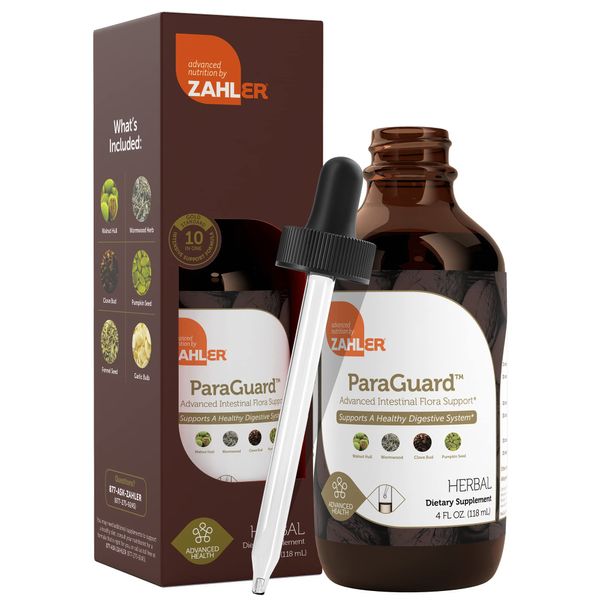 Zahler - ParaGuard Liquid Drops - Gut Health Supplement - Formula has Wormwood, Garlic Bulb, Pumpkin Seed, Clove & More - Natural Support for Humans - Certified Kosher (4 Oz) (4 oz., Drop)